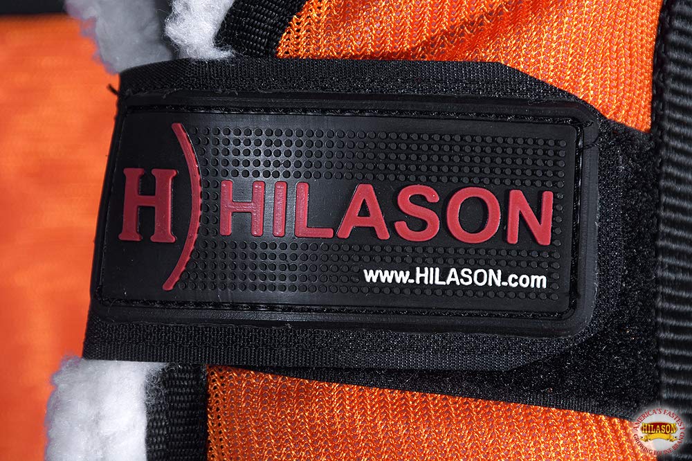 HILASON Western Horse Fly Boots W/Fleece Uv Protection Insects Orange